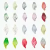 20x9mm Pétalas de Flores e Folhas de Vidro Colorido Gradiente Transparente Pingentes Perfurados Acessórios Pingentes Feitos à Mão Acessórios de Vestuário Materiais