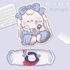 Estilo Ins Toffee Girl Alfombrilla de Ratón con Protector de Muñeca Oficina Pequeña Linda Silicona 3D Reposamanos para Teclado Dibujo Animado Chica