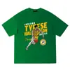 Camiseta de Manga Corta de Algodón Puro de Fibra Larga East Crown Haliburton Top Holgado Camiseta de Baloncesto de Verano Jersey de los Pacers