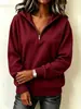 Sudadera con Capucha y Media Cremallera de Rayas Verticales Amazon Transfronteriza 2026, Sudadera Casual de Manga Larga Ajustada