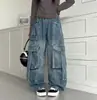 Calças Jeans de Trabalho para Meninas Outono 2026 Novas Calças da Moda para Crianças, Calças Estilosas para Meninas Mais Velhas, Calças Curvas de Primavera e Outono