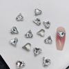 Novas Pedras de Strass para Nail Art com Fundo Pontiagudo Super Brilhantes Coração Branco Transparente Gota de Lágrima Strass Irregulares 3D Joias para Nail Art Atacado