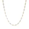 Collar de Moda Transfronterizo Europeo y Americano Cadena para Clavícula de Vidrio de Color Metal Versátil Joyería de Lujo Ligero Dropshipping