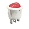 Interruptor Basculante Tipo Barco Kcd1 Redondo de 3 Pinos e 3 Velocidades com Abertura Redonda de 20mm Diâmetro 23mm