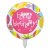 Globo Redondo de Cumpleaños en Inglés de 18 Pulgadas Globo de Papel de Aluminio Celebración de Boda Varios Estilos Decoración de Fiesta Globo Transfronterizo