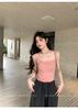 Algodão Puro Hot Girl Versátil Ajustável Camisola Feminina Nova de Verão Camada Interna Emagrecedor Top Externo