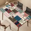 Mantel individual de estilo étnico, sensación de lujo ligero y alta gama, impermeable y a prueba de aceite, mantel sin lavado, nuevo modelo 2025, protector de superficie de mesa de centro