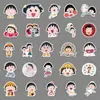50 peças de desenhos animados cereja maruko fofo infantil personalizado criativo bagagem copo capacete adesivos decorativos