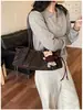 Bolsa Feminina para o Trabalho 2026 Nova Outono/Inverno de Alta Qualidade Estilo Maillard Bolsa de Ombro Bolsa Tote Estampada de Leopardo de Grande Capacidade
