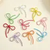 Colgante de Lazo de Cinta Pintado de Colores Accesorios de Joyería DIY Llavero de Cinta Dulce Colgantes para Pendientes Decoración de Oreja