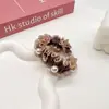 Cuerda para el pelo de estilo coreano todo a juego tocado de perlas anillo para el pelo de flor goma elástica simple flor para el pelo accesorios para el pelo placa para atar el pelo accesorios de cabeza de bola para mujer