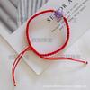 Pulseira Feminina Exquisita Tendência Cristal Morango Cristal Ametista Miçanga Única Trançada Cordão Vermelho Casal Melhor Amigo
