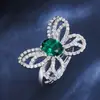 Anillo de Zafiro Cultivado Transfronterizo, Anillo de Diamante Vivo Simple y Moderno, Joyería Versátil de Lujo Ligero para el Día a Día, Regalo de Cumpleaños