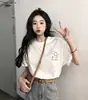 Camiseta de Manga Corta para Mujer, Verano Estudiante Estilo Coreano Holgada Cuello Redondo Moderna Estampada Versátil Estilo Harajuku Top Ropa de Moda para Mujer