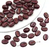 Cuentas retro de frijol de café pintadas en oro acrílico, cuentas dispersas, accesorios para hacer joyas DIY, materiales para hacer cadenas de teléfono móvil con cuentas
