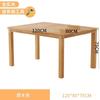 Mesa de comedor de madera maciza para casa, apartamento pequeño, color tronco, mesa de comedor nórdica y silla combinadas, mesa de comedor rectangular sencilla y moderna