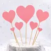 Decoração de bolo estrela de cinco pontas brilhante, plug-in, cartão, popular online, acessórios de panificação para aniversário infantil, cartão e bandeira