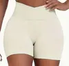 Shorts de Cintura Alta Peach Lifting de Bumbum Sem Costura Transfronteiriços, Leggings Esportivas para Uso Externo, Shorts de Yoga Cruzados na Cintura para Mulheres