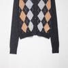 Ropa de Mujer Transfronteriza al por Mayor Otoño Nuevo Estilo Europeo y Americano Patrón de Diamantes Retro Chaqueta de Punto 9598212
