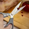 Tijeras de Cocina de Acero Inoxidable Sk5 Estilo Japonés al por Mayor Especial Multifuncional Fuertes para Cortar Huesos de Pollo Barbacoa Casera