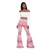 Pantalones Acampanados Estampados de Moda para Mujer Transfronterizos Amazon Wish Pantalones de Campana
