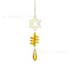 Gato Dourado Árvore de Natal Floco de Neve Água-viva Pingente de Cristal DIY Pegador de Sol Decoração de Jardim Externo Transfronteiriço