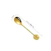 Cuchara de café de aspecto elegante, Cuchara de postre dorada creativa, Cuchara mezcladora de acero inoxidable 304, Cuchara pequeña tipo nido de pájaro, Souvenir