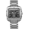 Relógio de Pulso Masculino Cruz Quadrada Pulseira de Aço Inoxidável Personalidade Moda Tendência Relógio de Quartzo Masculino Atacado