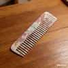 Peine Japonés y Coreano de Acetato con Textura de Mármol, Peine de Dientes Gruesos, Peine de Mano Compacto Portátil