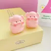 Figurilla de Animal Cerdo de Dibujos Animados Decoración de Resina para Escritorio y Coche Pegamento de Crema Hecho a Mano DIY Regalo Exquisito