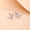 Pendientes Jufeng S925 con forma de delfín y diamantes, nuevos y sencillos pendientes de circonita con personalidad y temperamento.