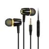 Auriculares semi-in-ear con subwoofer para teléfono móvil Apple Android Huawei, auriculares deportivos con cable para juegos con micrófono