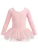Ropa de baile para niñas, falda tutú de práctica de manga larga de otoño e invierno, vestido de ballet chino para niñas, venta al por mayor de fábrica