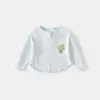 Camiseta de Manga Longa para Bebê Roupas de Outono Top de Gola Redonda Camada Base para Bebê Novas Roupas de Outono Roupas para Meninos e Meninas Roupa Íntima de Outono Inverno