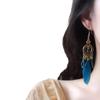 Pendientes de Borlas Estilo Étnico Exótico Pluma de Hada Pendientes Bohemios Vintage para Fotografía de Viajes Retro Artístico