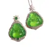 Colgante de Buda de Calcedonia Verde Hielo Natural con Baño de Plata y Buda Maitreya de Color Jade, Colgante de Buda Alto Hielo de Calcedonia Blanca