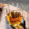 Conjunto de Chá de Vidro Espessado Flor de Ameixa Taça da Justiça Separador de Chá de Vidro Japonês Artesanal High-End Mar de Chá Resistente ao Calor Pétala Taça da Justiça