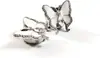 Mariposa de Cristal Tridimensional Incrustada con Diamantes, Gemelos de Metal, Electrochapados y Soldados, Set de Botones Desmontables para Ropa de Mujer, Transfronterizo