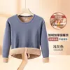 Ropa interior térmica de manga larga transfronteriza más terciopelo engrosada camiseta corte ajustado capa base top para hombre ropa de otoño para usar afuera hombres