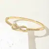Joyería Transfronteriza para Mujer, Pulseras de Pedrería Europeas y Americanas de Comercio Exterior, de Alta Gama, Simples y Versátiles, Pulseras Personalizadas, Pulseras con Forma de Corazón y Número 8