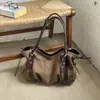 Bolso Retro de Gamuza para Mujer 2026 Nuevo de Moda Otoño Melade Bolso de Hombro para el Trabajo Gran Capacidad