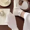 Calcetines Cortos para Mujer Blancos y Negros, Poliéster-Algodón, Delgados y Transpirables para Primavera y Verano, Simples y Versátiles, Calcetines Bajos Deportivos para Estudiantes para Verano
