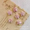 Cuentas de cerámica de flor de cinco pétalos, cuentas sueltas de cerámica de flor de ciruelo, cuentas de flor ensartadas, accesorios DIY hechos a mano en Yiwu, collar, pulsera