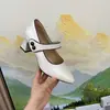 Zapatos Mary Jane bajos para mujer, nueva colección otoño 2026, de punta fina, con una sola tira, con detalles de piel, de bloques de color, adecuados para ir al trabajo