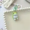 Chaveiro de Sapo Estéreo Cor Sólida Fofo e Fofo Pingente Divertido de Bolsa de Menina Desenho Animado Acessórios de Presente para Casais Melhores Amigos