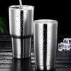 Fornecimento Direto da Fábrica de Copos de Carro Isolados e Refrigerados de Aço Inoxidável 304, Copo de Gelo Criativo de Boca Larga, Copo de Cerveja Atacado em Estoque