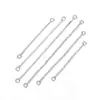 Accesorios para Pendientes de Plata de Ley S925 Cadena Doble Círculo Forma de O Cadena de Caja Pendientes Largos Pendientes DIY Hechos a Mano Fabricante Venta al por Mayor