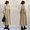 En stock. Tela de alta calidad. Nueva colección Otoño/Invierno 2026 estilo japonés: vestido largo con cuello redondo, mangas de farol y bajo plisado