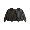 Ropa Vintage Yidao Otoño 2026 Nuevo Retro Americano Chaqueta Harrington con Cremallera y Cuello Alto de Mezclilla Desgastada para Hombre