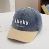 Gorra de Béisbol de Mezclilla Estilo Coreano, Gorra de Pico Casual Retro Americana, Nuevo Sombrero de Suerte para Niños de Otoño, Sombrero Transfronterizo